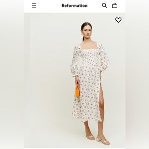 Reformation Gitane Linen Dress in Lara in a size small